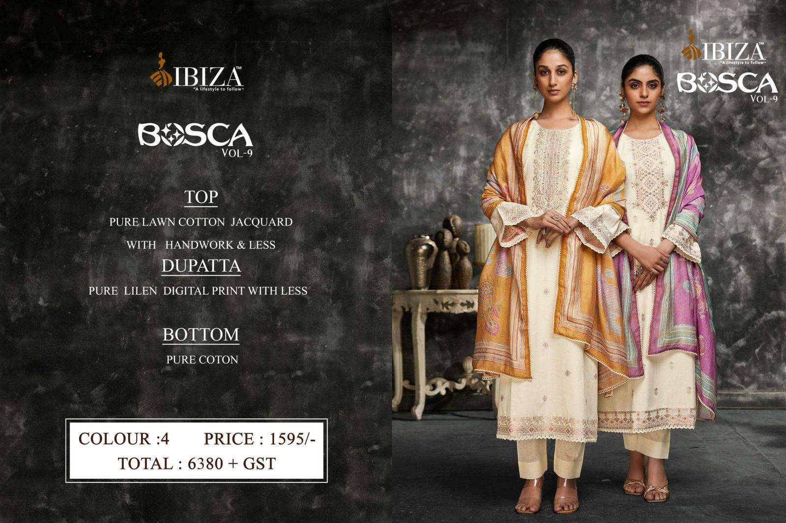 BOSCO VOL-9 By IBIZA 15828 TO 15831 Beautiful Festive Suits Stylish Colorful Fancy Casual Wear Organdy Digital Print Dresses At Wholesale Price